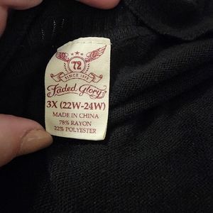 Black Knit Cardigan, 3XL Women's Plus